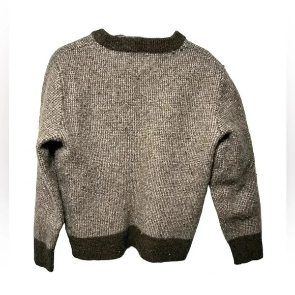 Rugged merino wool bird's-eye tipped sweater boys small - Picture 6 of 10